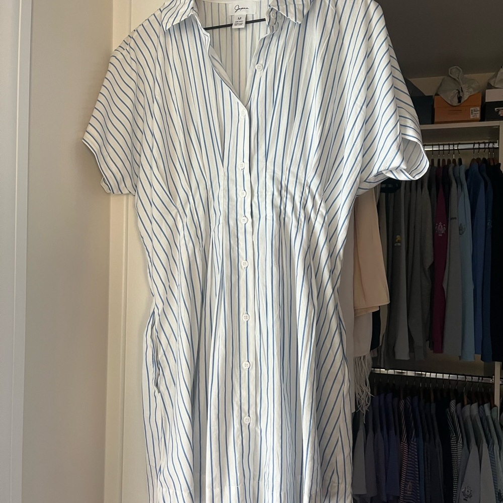 Japna Blue and White Striped Dress